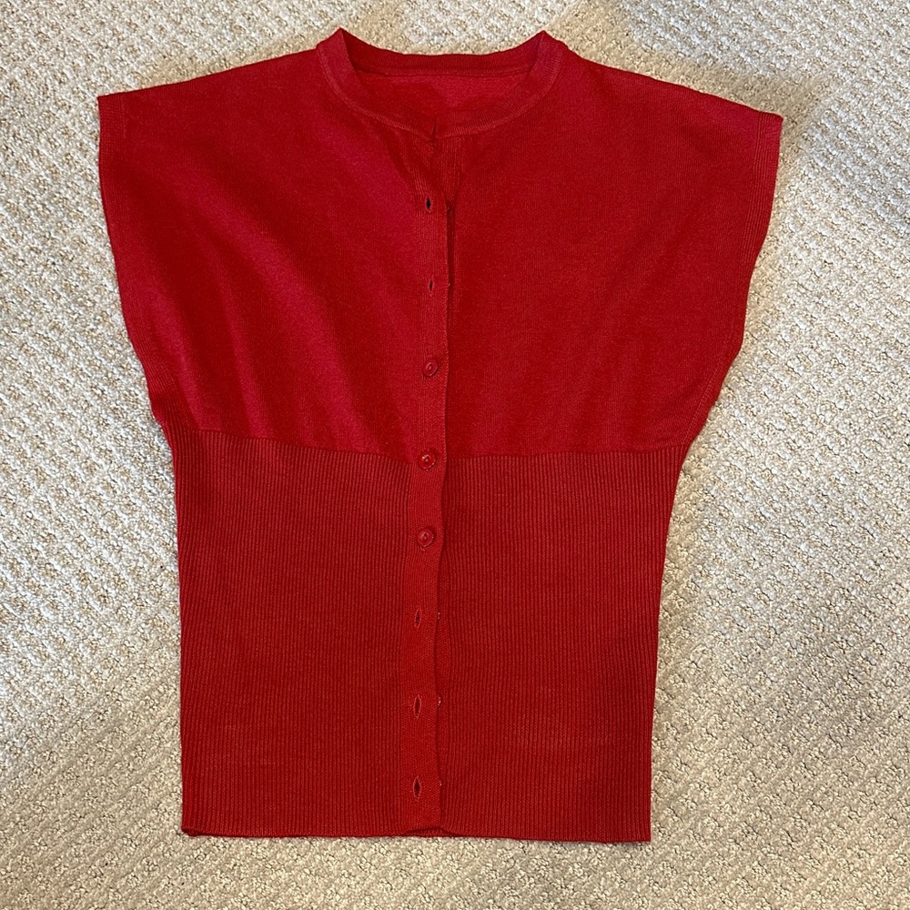 Red Sweater Tank